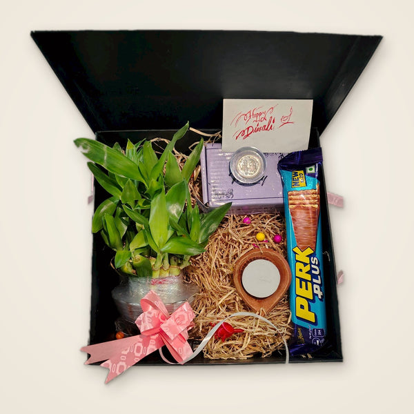 Boxed Notes Diwali Lucky Bamboo Gift Box – PaudhaMitra