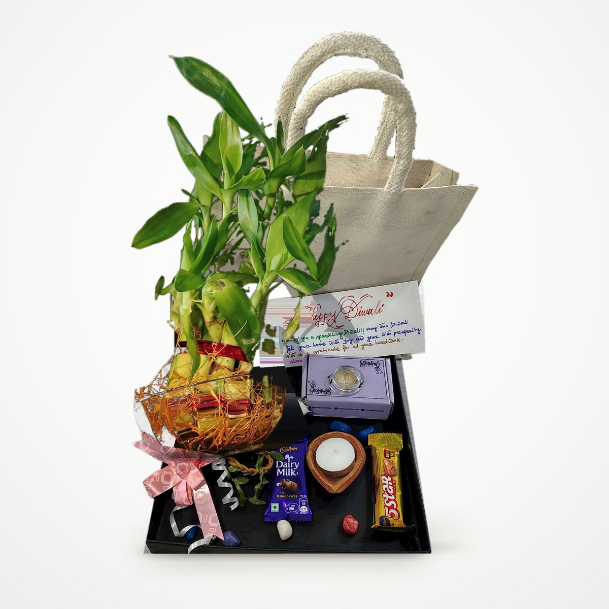 Diwali Lucky Bamboo Premium Gift Bag