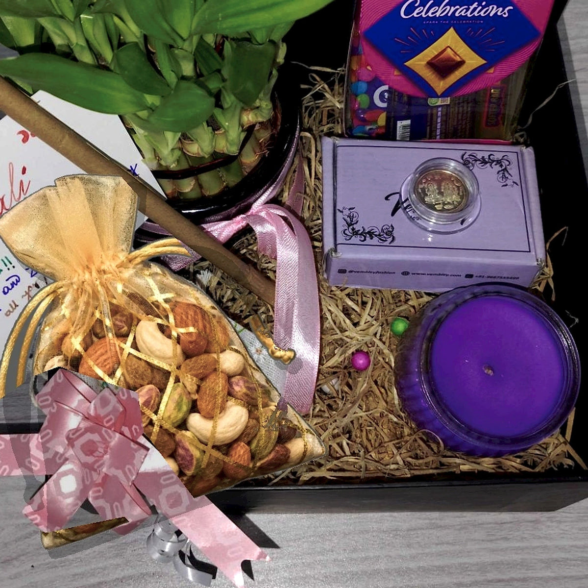 Diwali Lucky Bamboo Deluxe Gift Hamper