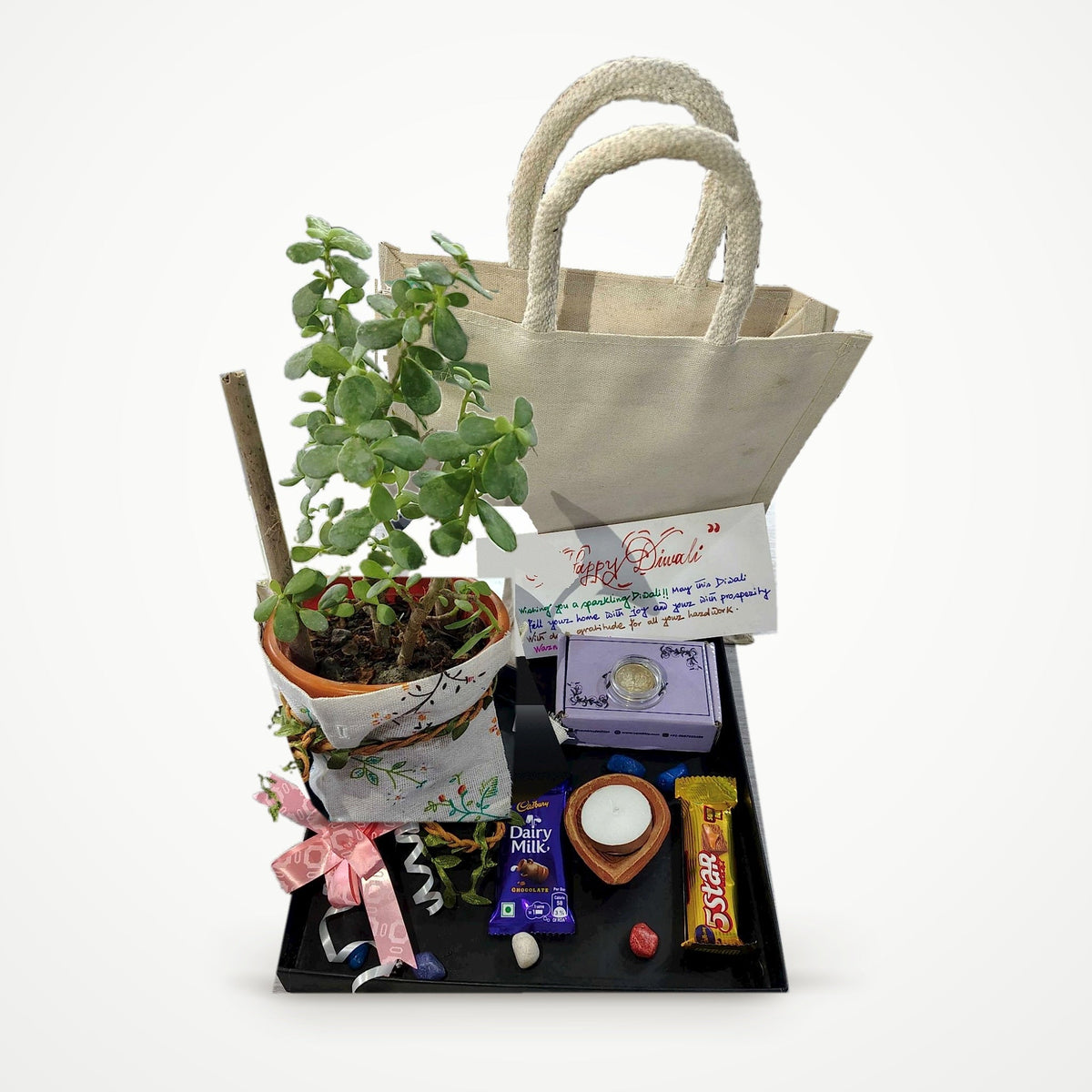 Diwali Jade Plant Premium Gift Bag