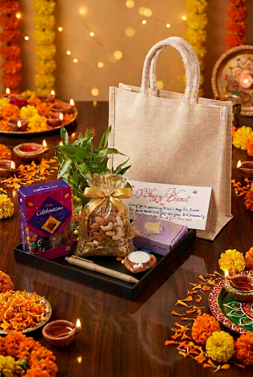 Diwali Lucky Bamboo Celebration Gift Bag