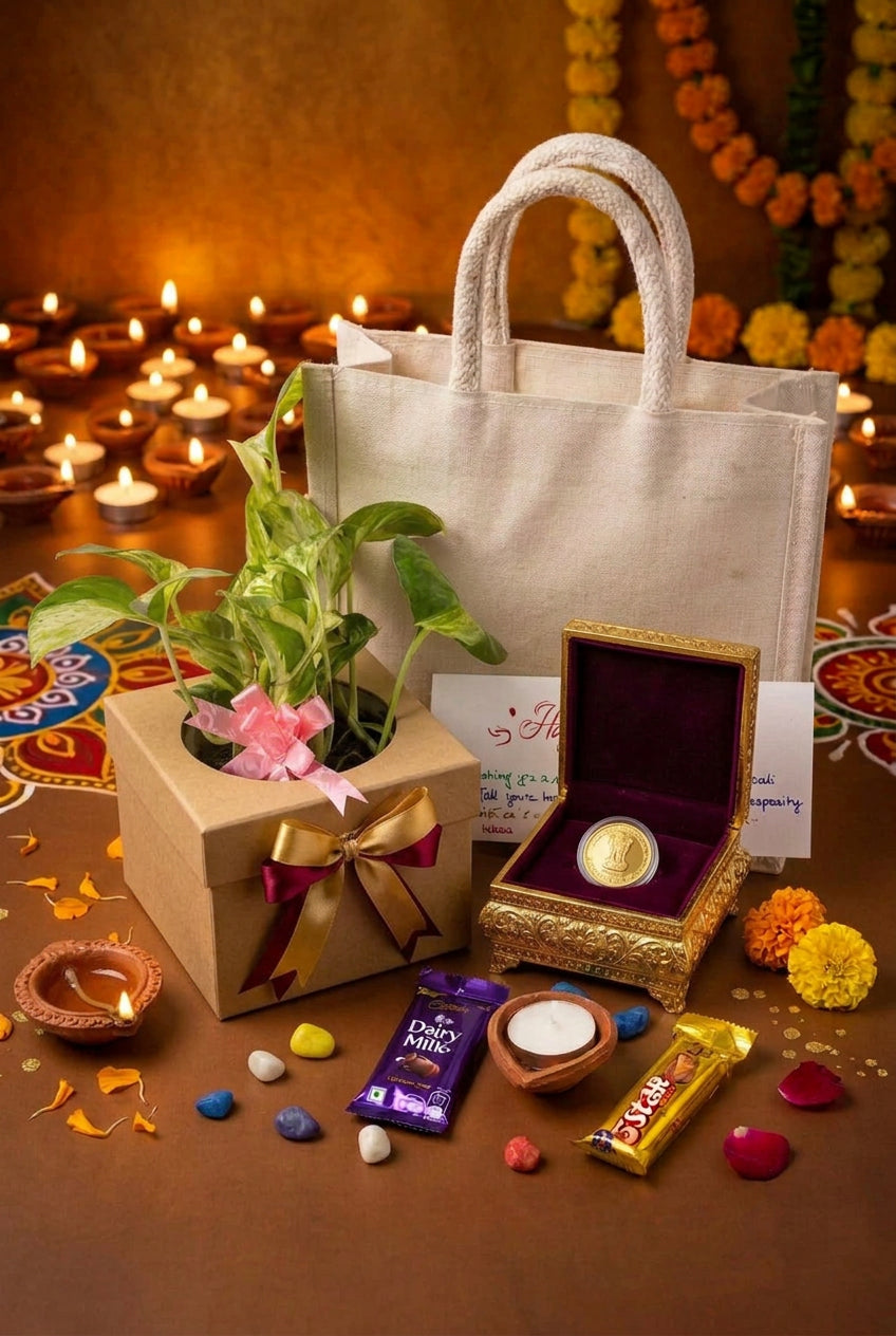 Diwali Money Plant Premium Gift Bag