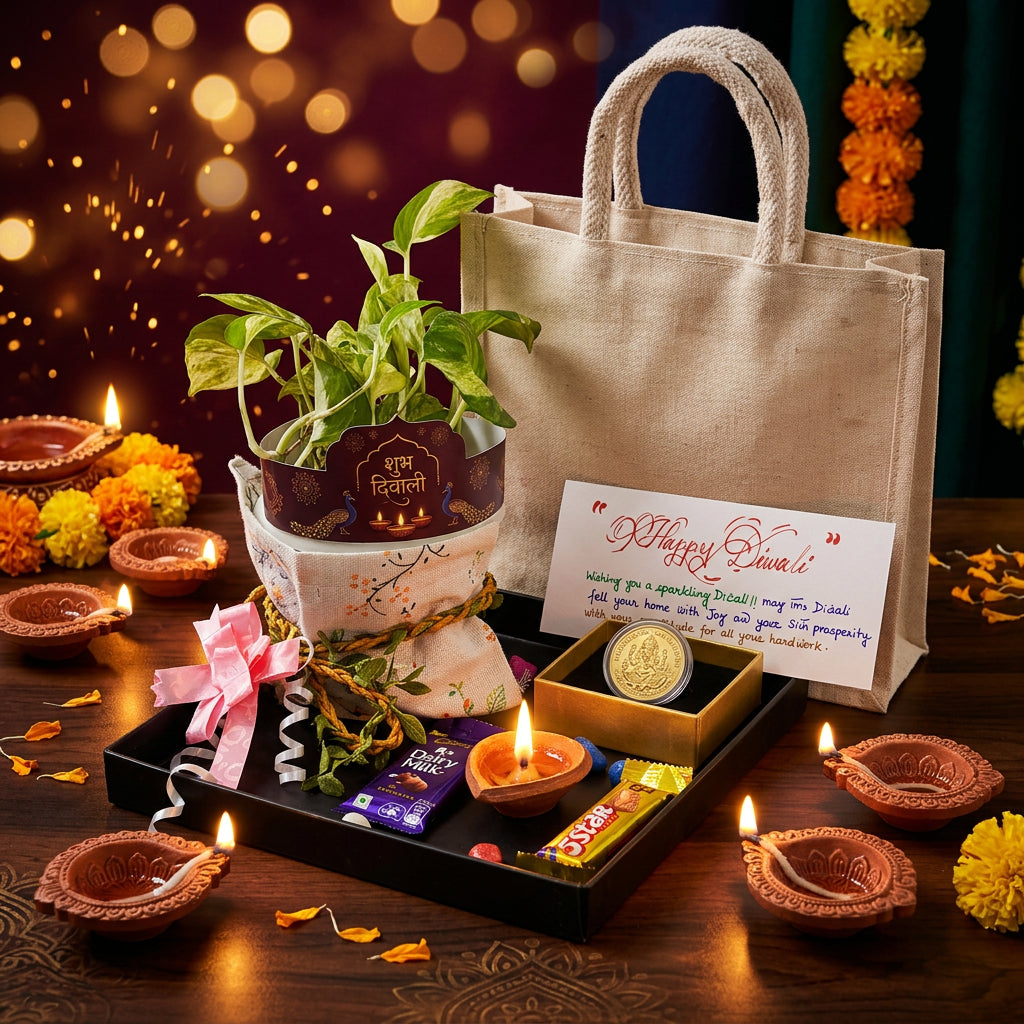 Diwali Money Plant Premium Gift Bag