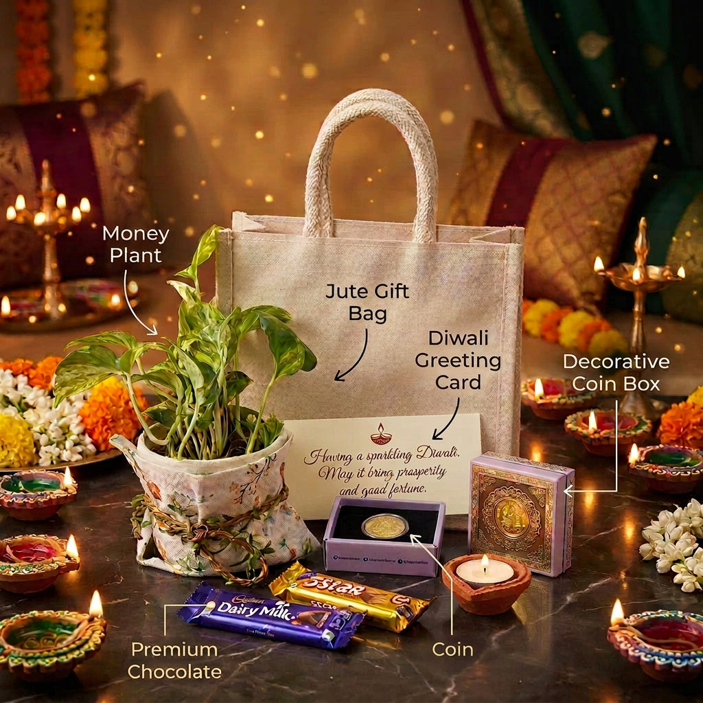 Diwali Money Plant Premium Gift Bag